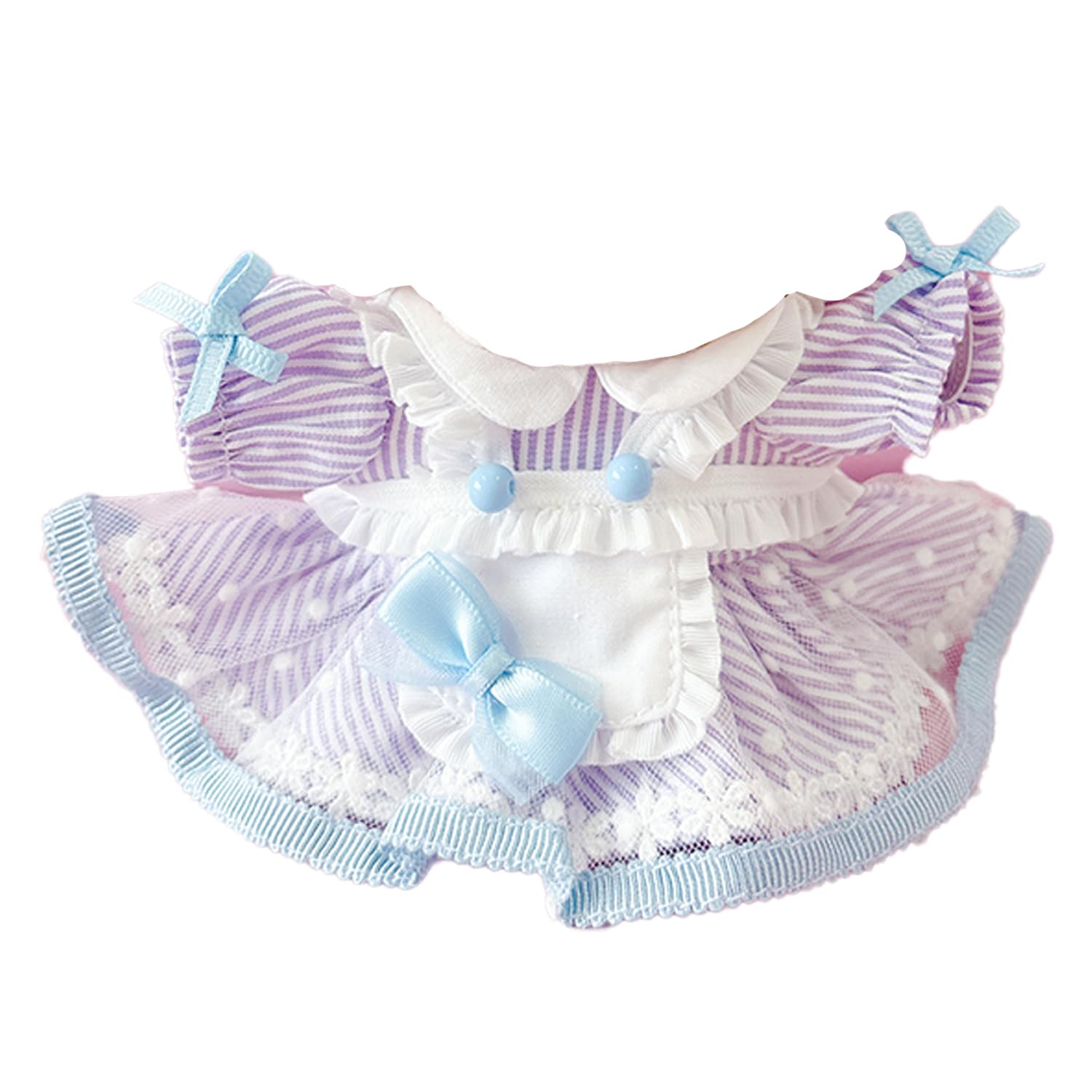 10cm ぬい服 薄紫ストライプエプロンワンピースR Amazon.co.jp: アメリカンダイナー風エプロンワンピース【10~15cm用